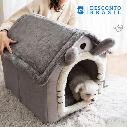 Casinha de Pelúcia Pet - Cães e Gatos - Desconto Brasil