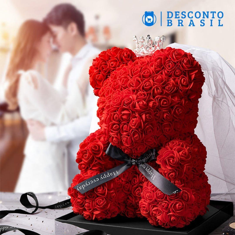Rose Bear - Ursinho Feito de Rosas - Desconto Brasil