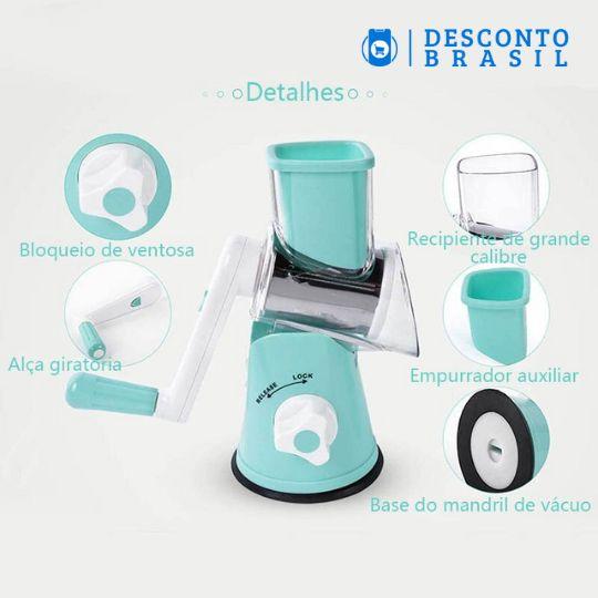 CutterAll™ - Cortador e Fatiador de Legumes Multifuncional 3 em 1 - Desconto Brasil