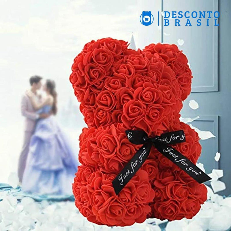 Rose Bear - Ursinho Feito de Rosas - Desconto Brasil