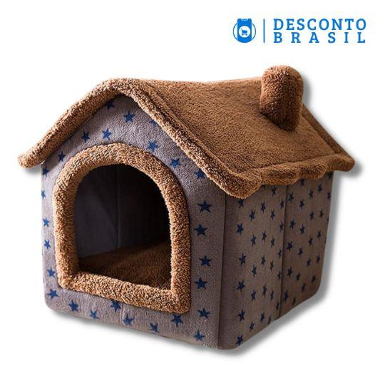 Casinha de Pelúcia Pet - Cães e Gatos - Desconto Brasil