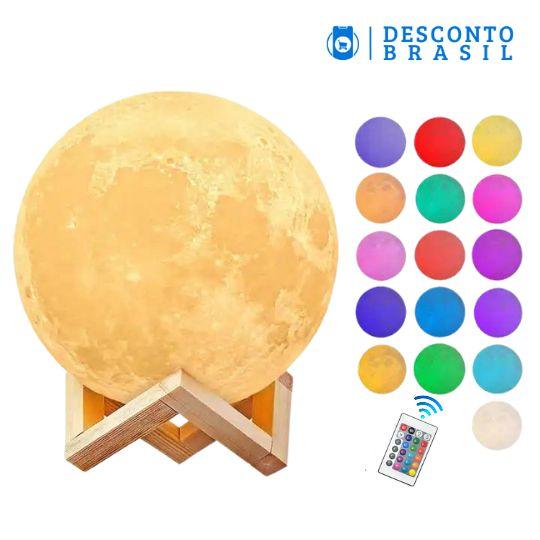 Luminária LuaCheia 3D - Desconto Brasil