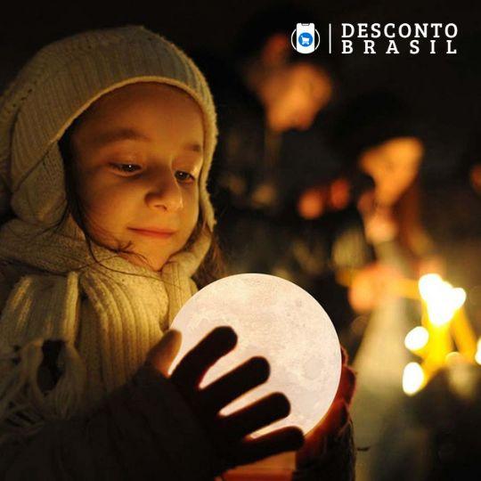 Luminária LuaCheia 3D - Desconto Brasil
