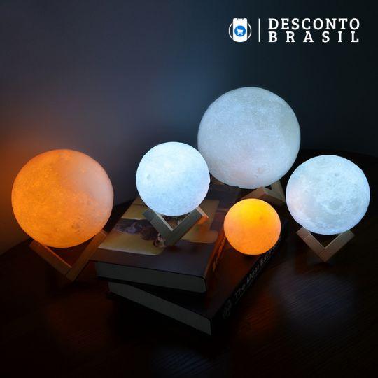 Luminária LuaCheia 3D - Desconto Brasil