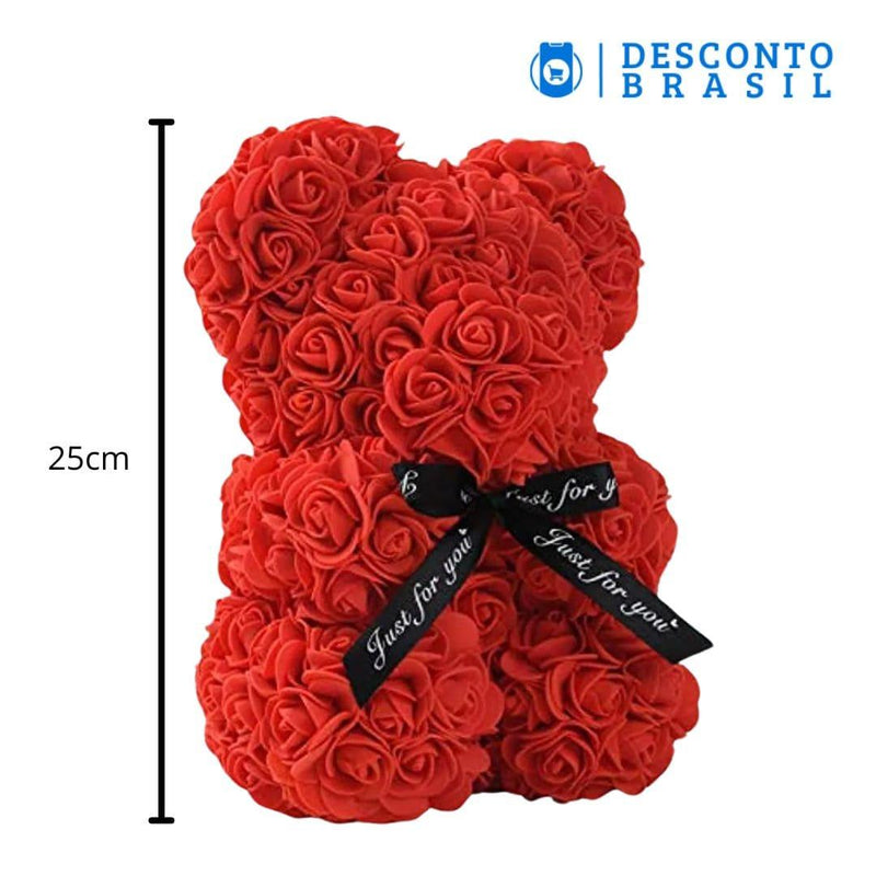 Rose Bear - Ursinho Feito de Rosas - Desconto Brasil